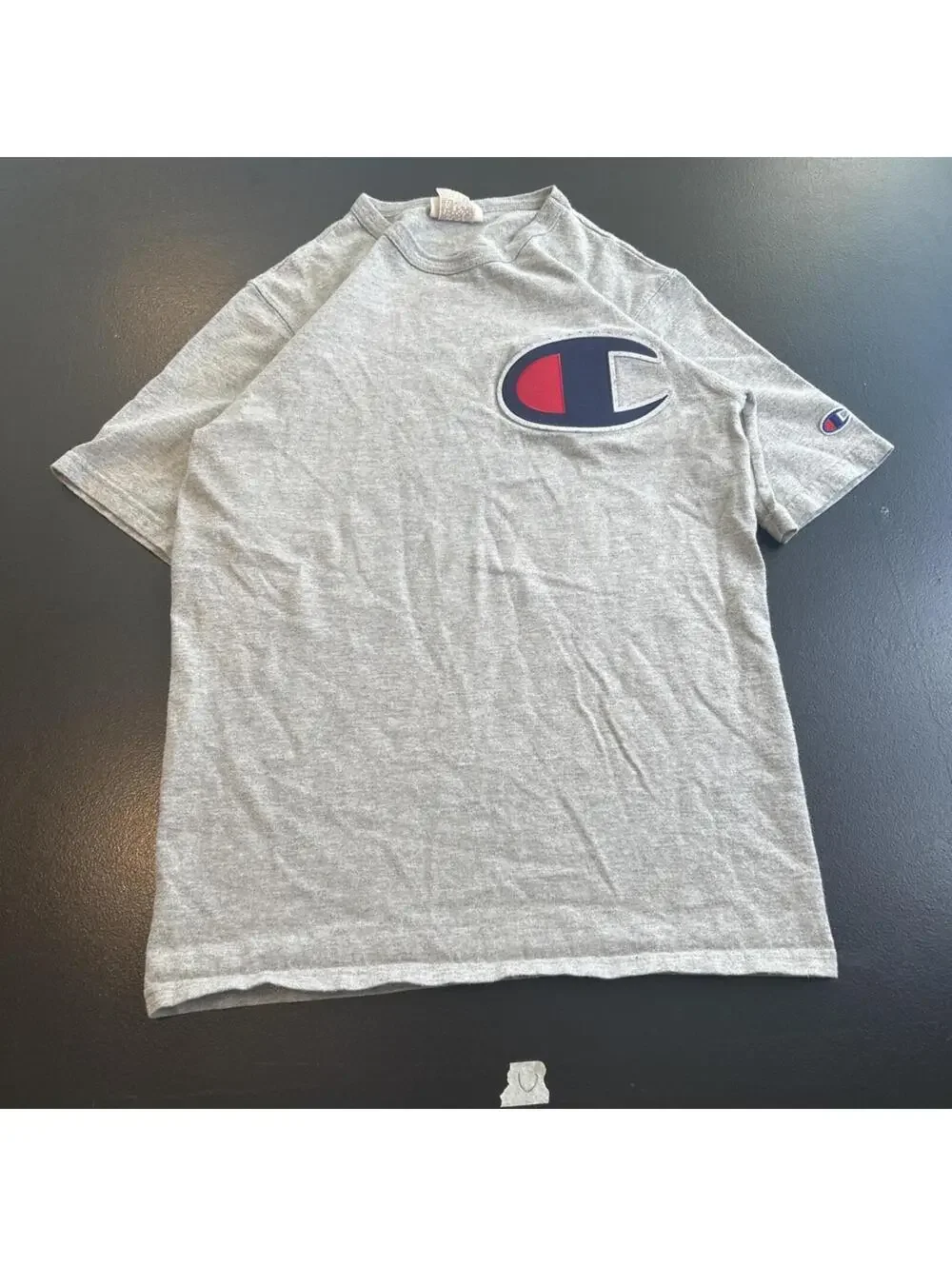 Champion Gray Logo T-Shirt Size Small - Picture 1 of 5